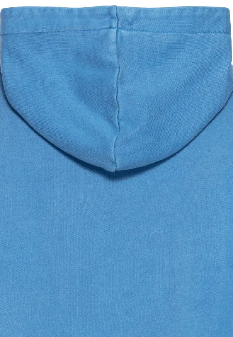 Hoodie Sweatkleid aus Organic Cotton aqua blue