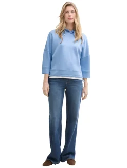 Hoodie Sweatshirt aus Scuba flawless blue
