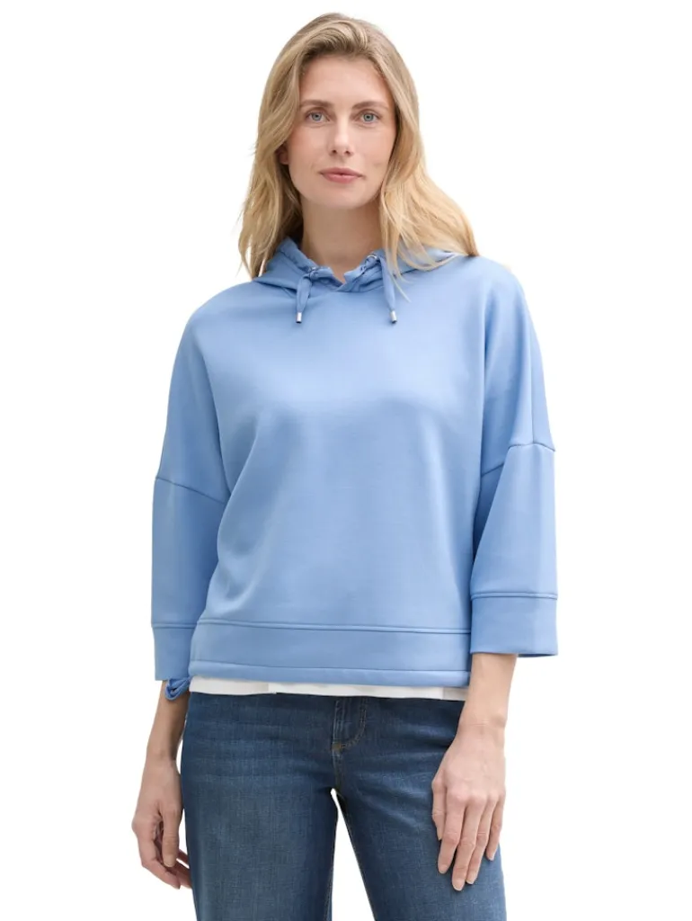 Hoodie Sweatshirt aus Scuba flawless blue