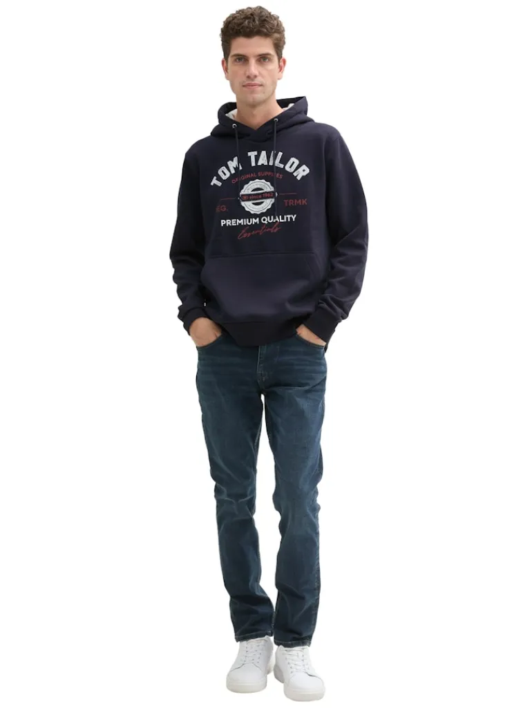 Hoodie Sweatshirt mit Logo-Print sky captain blue