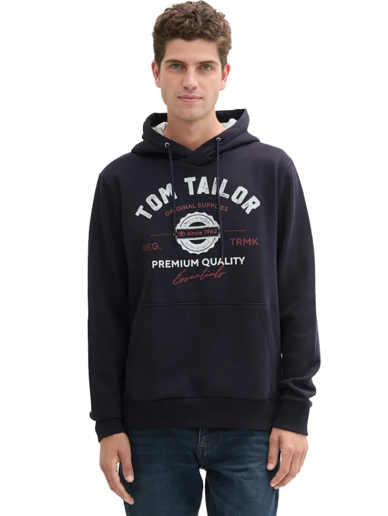 Hoodie Sweatshirt mit Logo-Print sky captain blue