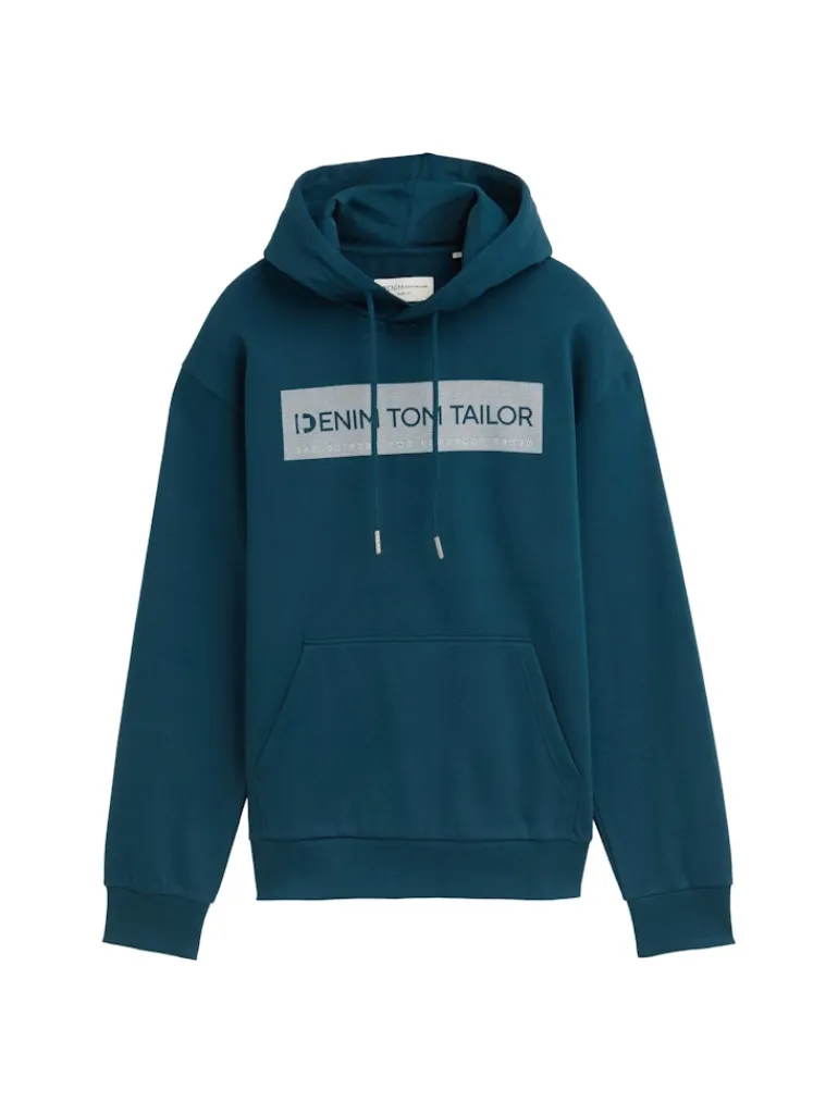 Hoodie Sweatshirt mit Print deep pond green
