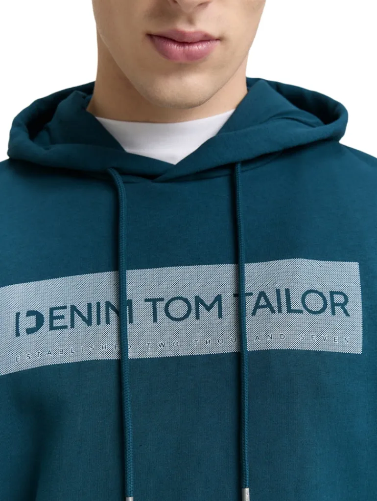 Hoodie Sweatshirt mit Print deep pond green