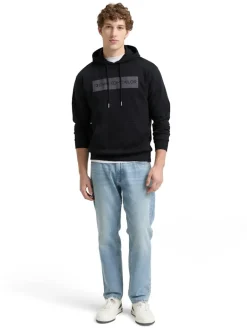 Hoodie Sweatshirt mit Print night watch black