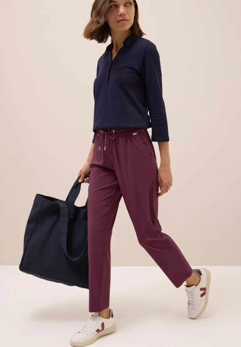 Hose im Casual Fit mulberry red