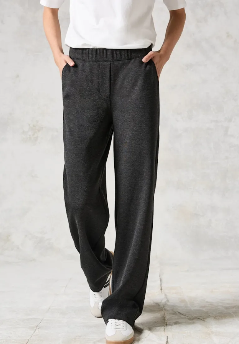 Hose im Loose Fit charcoal grey melange