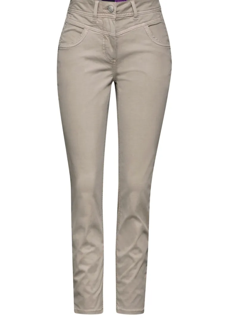 Hose im Slim Fit cozy greige