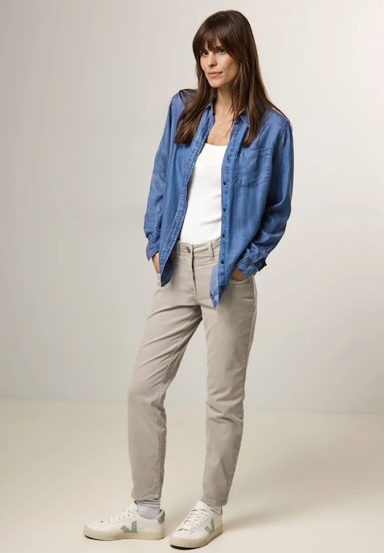 Hose im Slim Fit cozy greige
