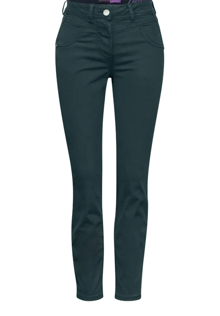 Hose im Slim Fit fir green