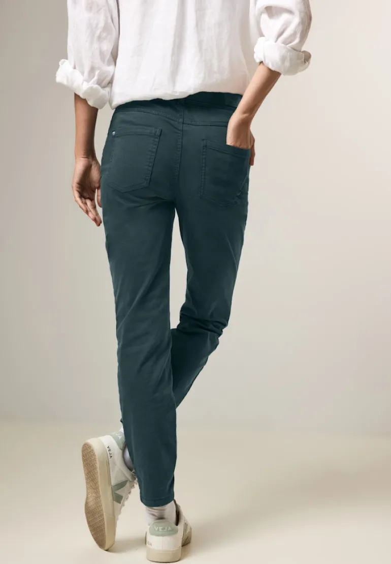 Hose im Slim Fit fir green