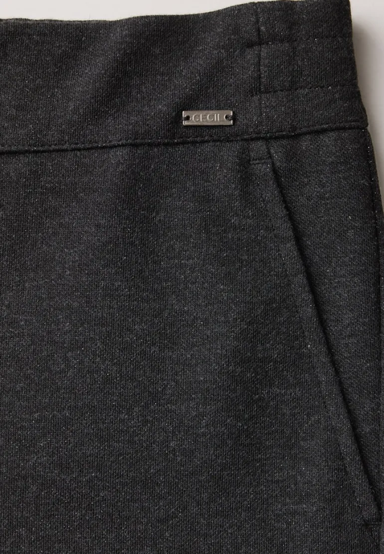 Hose mit Glitzer-Details flint grey melange