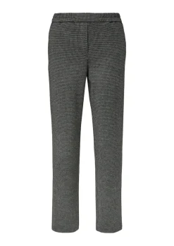 Hose mit Pepita-Muster schwarz