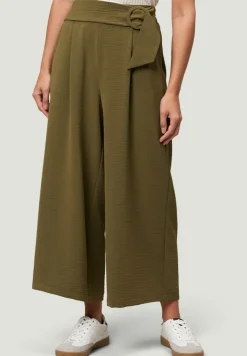 Hose mit weitem Bein und Gürtel 26 Inch dark olive