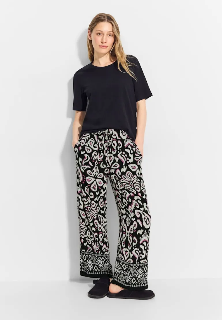 7/8 Hose mit Wide Legs black