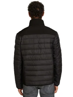 Hybrid Jacke mit Stehkragen black