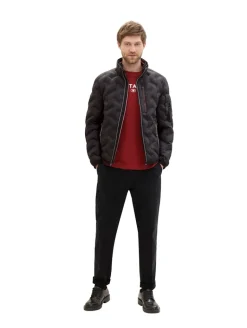 Hybrid Jacke mit verstaubarer Kapuze black