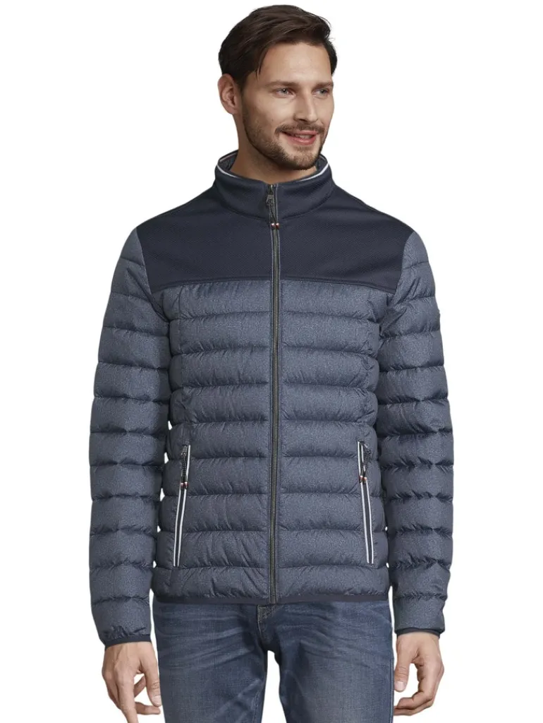 Hybrid Steppjacke blue melange structure