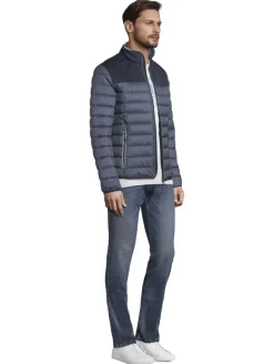 Hybrid Steppjacke blue melange structure