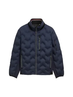 Hybrid Steppjacke mit verstaubarer Kapuze sky captain blue