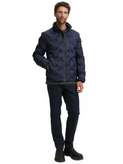 Hybrid Steppjacke mit verstaubarer Kapuze sky captain blue