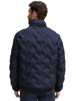 Hybrid Steppjacke mit verstaubarer Kapuze sky captain blue