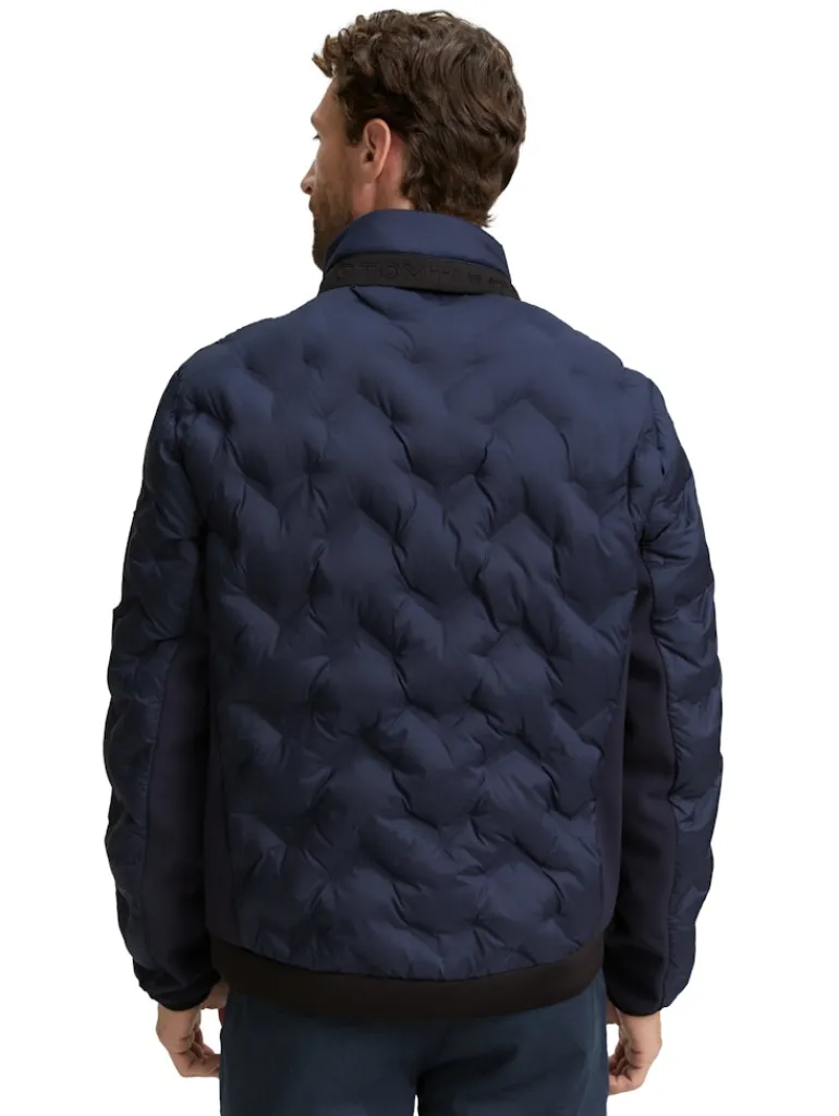 Hybrid Steppjacke mit verstaubarer Kapuze sky captain blue