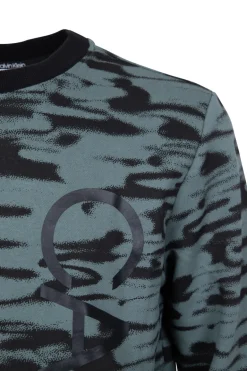 ICONIC ABSTRACT SWEATSHIRT print balsam ck black