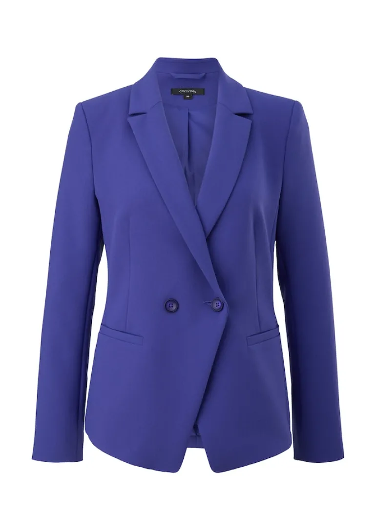 Indoor-Blazer aus Viskosestretch blau