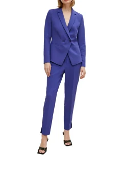 Indoor-Blazer aus Viskosestretch blau