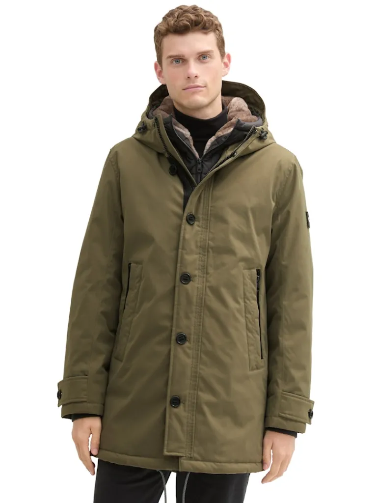 2-in-1 Parka jungle soil green