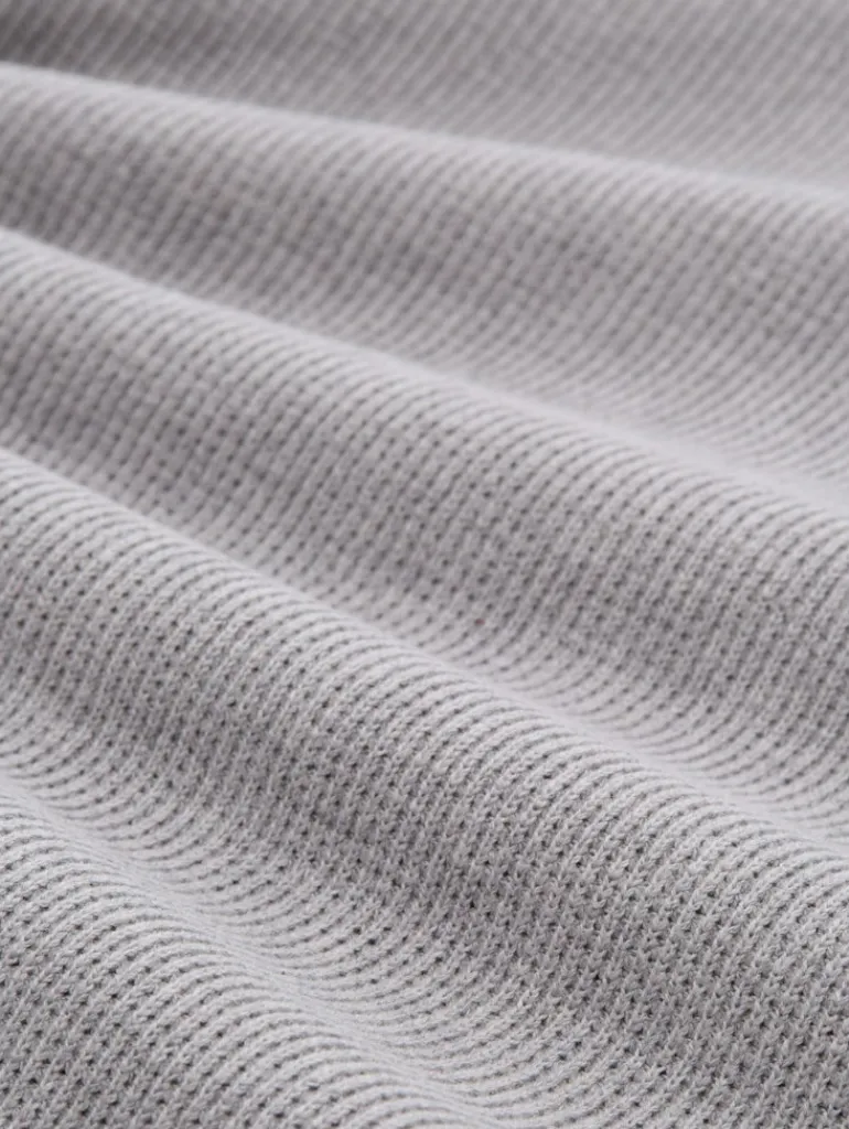 2-in-1 Strickpullover aus Baumwolle light stone grey melange