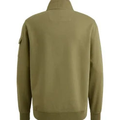interlock jersey oil green