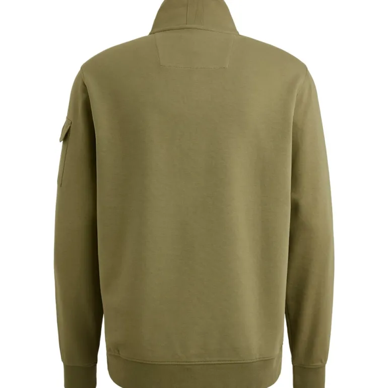 interlock jersey oil green
