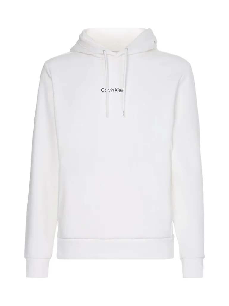 INTERLOCK MICRO LOGO HOODIE bright white