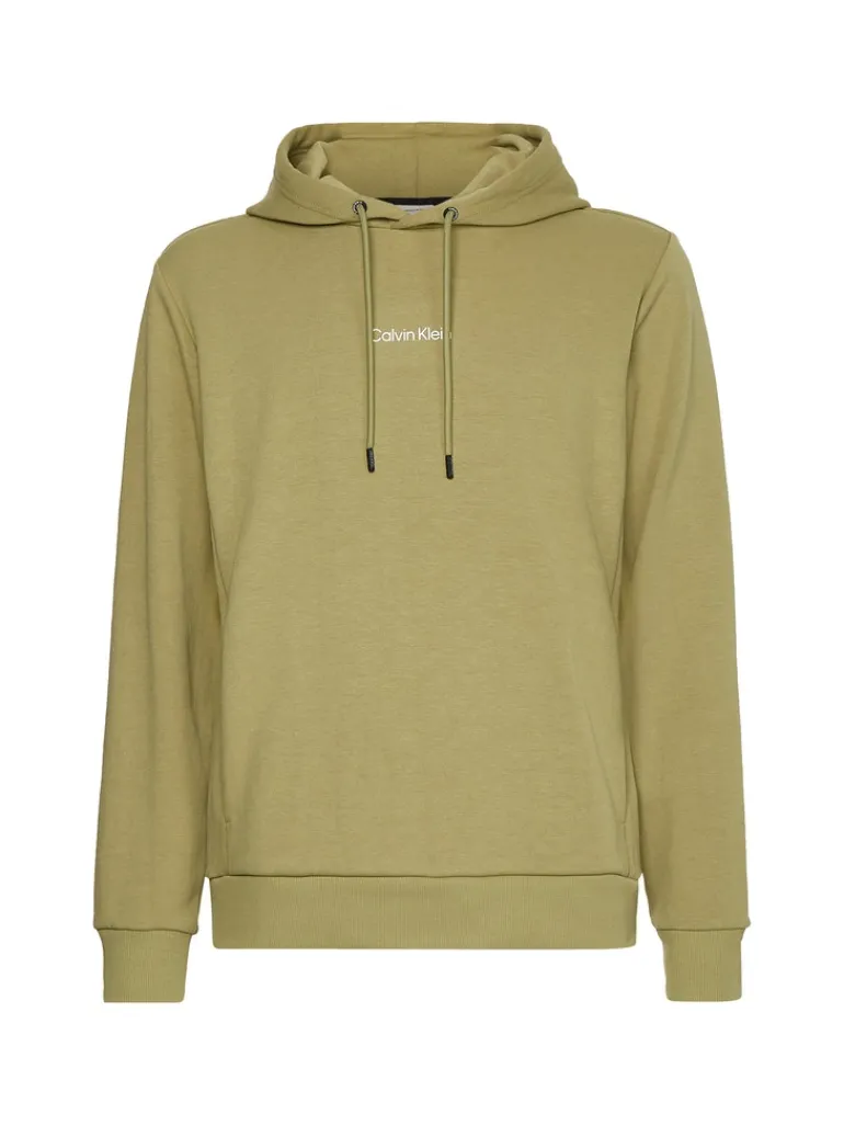INTERLOCK MICRO LOGO HOODIE sage