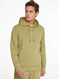 INTERLOCK MICRO LOGO HOODIE sage