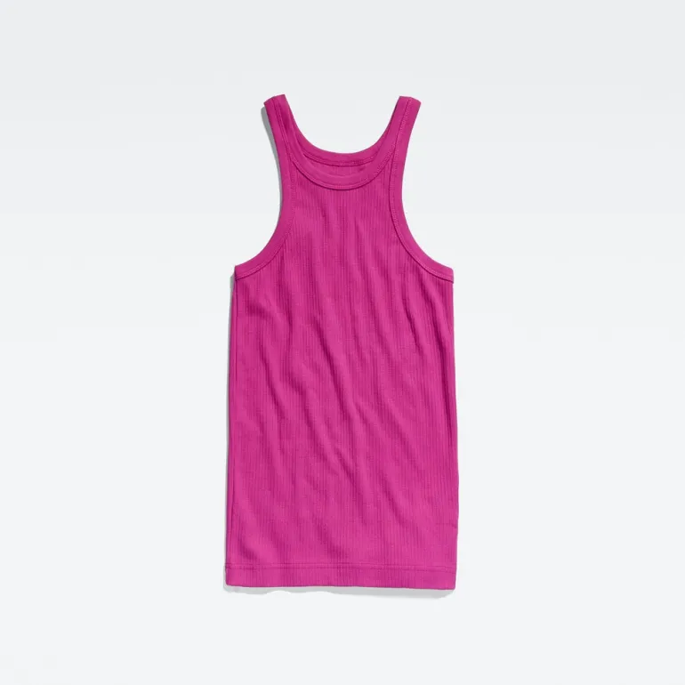 Italian army ultra slim tank top wmn fuchsia red