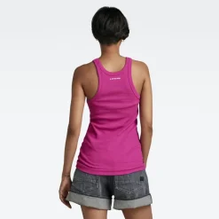 Italian army ultra slim tank top wmn fuchsia red