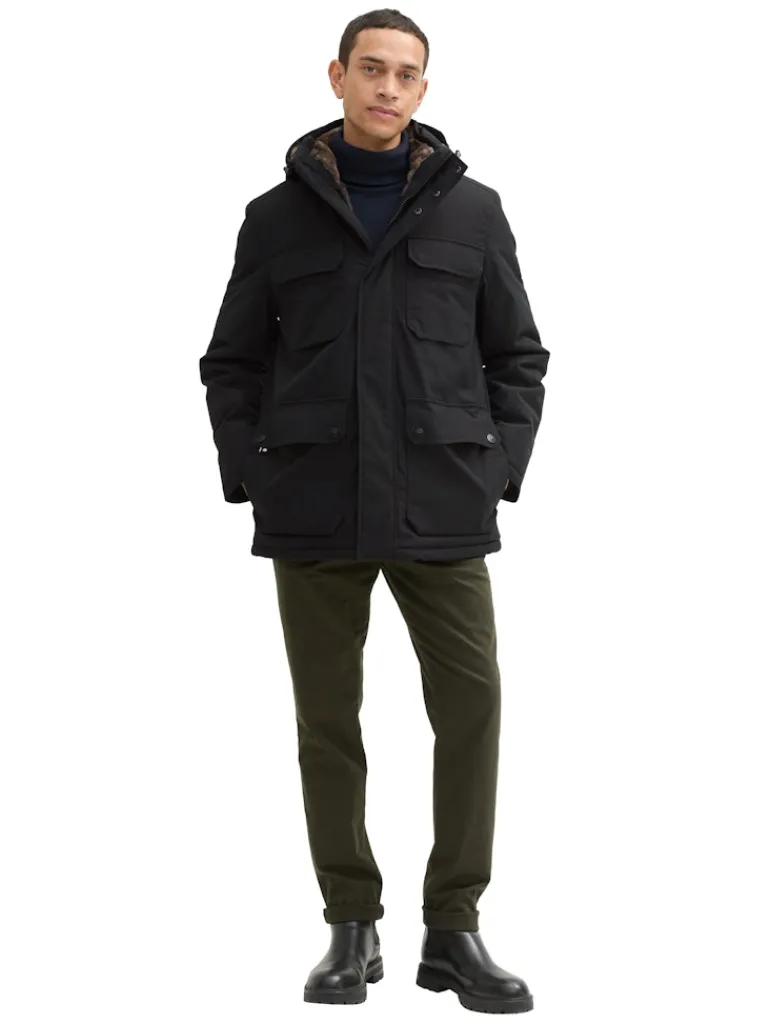 Jacke mit abnehmbarer Kapuze black