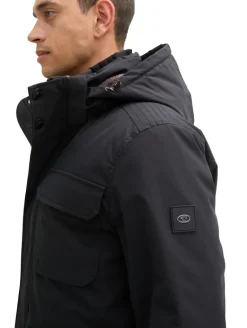 Jacke mit abnehmbarer Kapuze black