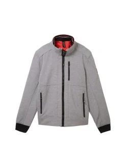 Jacke mit verdeckter Kapuze steel knitted structure