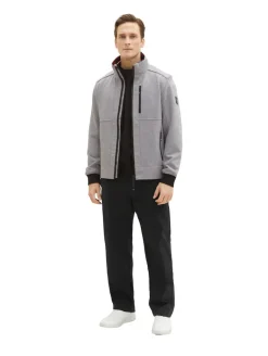 Jacke mit verdeckter Kapuze steel knitted structure