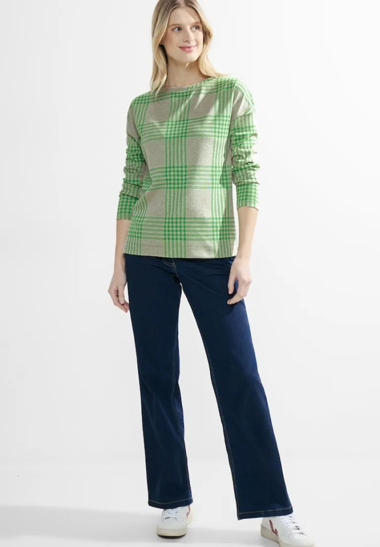 Jacquard Karoshirt celery green