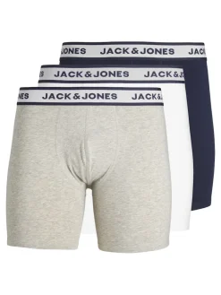 JACSOLID BOXER BRIEFS 3 PACK NOOS light grey melange