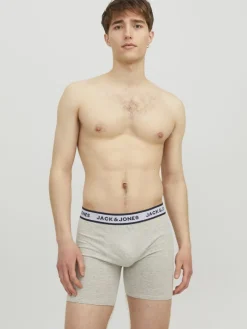JACSOLID BOXER BRIEFS 3 PACK NOOS light grey melange