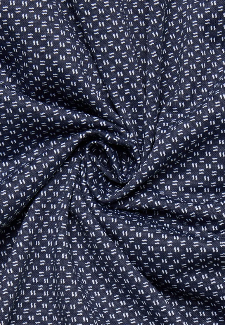 Japanese Knitted Jersey Langarm dunkelblau