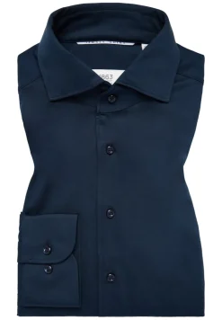 Japanese Knitted Single-Jersey Langarm navy