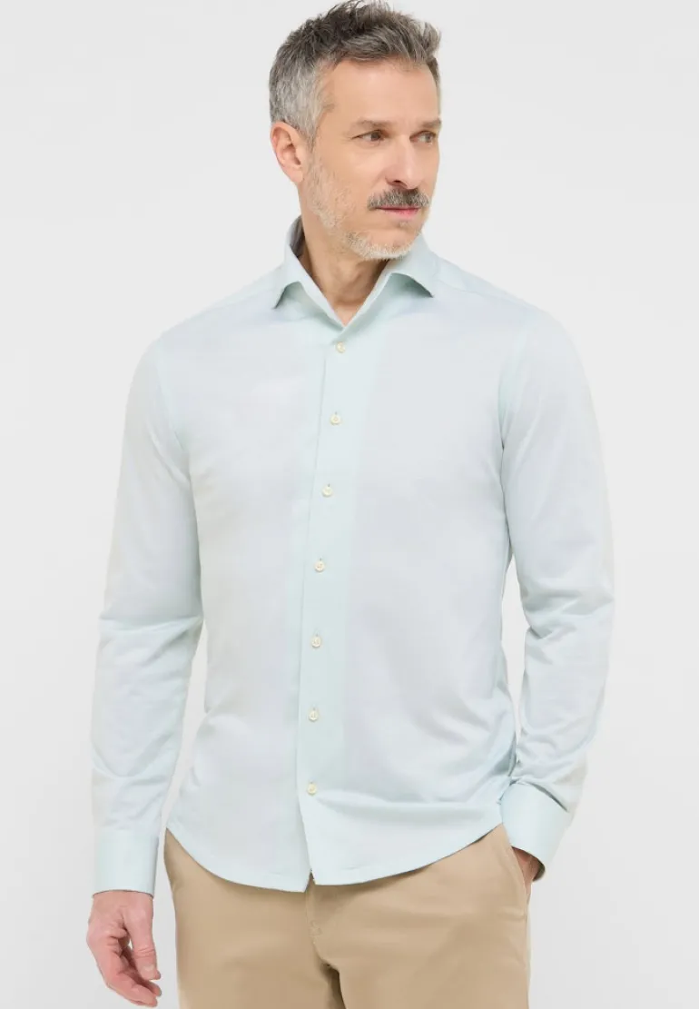 Japanese Knitted Single-Jersey Langarm grün