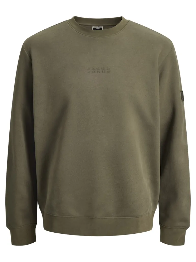 JCOPOINT SWEAT BADGE CREW NECK BF grape leaf