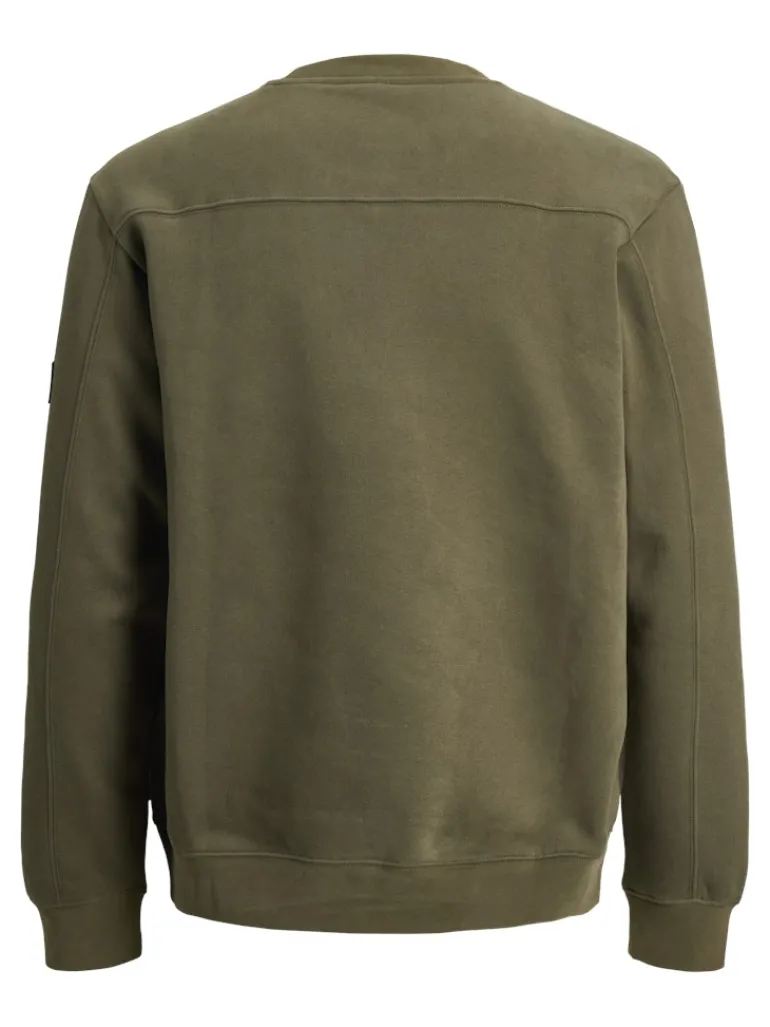 JCOPOINT SWEAT BADGE CREW NECK BF grape leaf